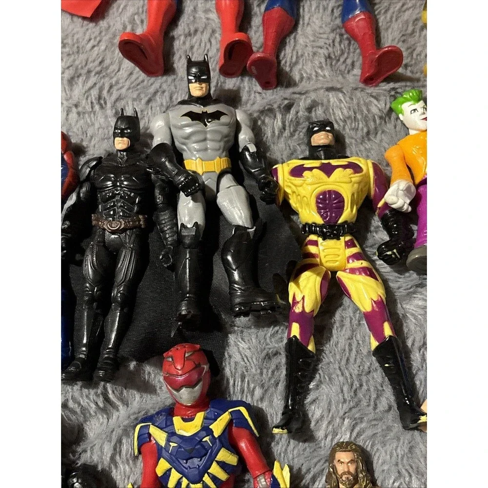 Superhero Action Figures Lot of 19 Toys  1990s-2000s, Marvel DC Batman Superman